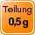 Teilung 0,5 g