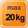 W�gebereich 20 kg