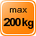 W�gebereich 200 kg