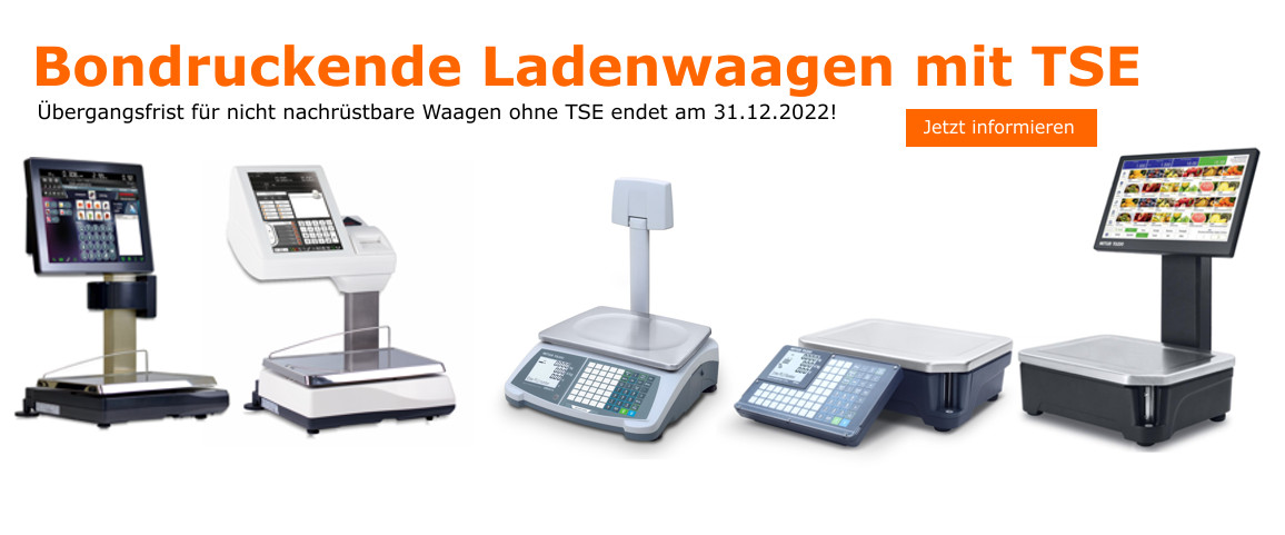 Übergangsfrist für nicht nachrüstbare Waagen ohne TSE endet am 31.12.2022!