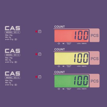Zählwaage CAS EC-II mit farbigen Anzeigen (Ampelfunktion)