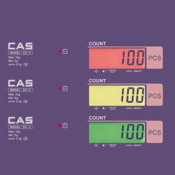 Zählwaage CAS EC-II mit farbigen Anzeigen...