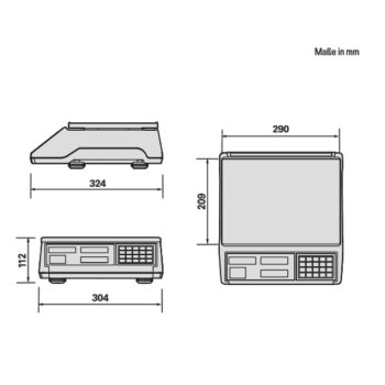 Preisrechnende Ladenwaage CAS ERJ-30 geeicht für Österreich