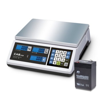 Preisrechnende Ladenwaage CAS ERJ-30 mit Netz- und...