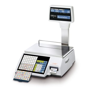 Preisrechnende verbundfähige Etikettierwaage mit Hochanzeige CAS CL5500-15R