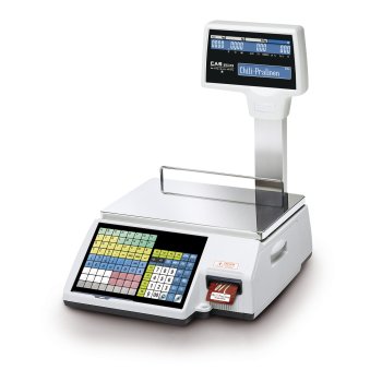 Preisrechnende verbundfähige Etikettierwaage mit Hochanzeige CAS CL5500-30R