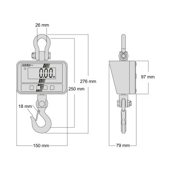 Leichte Kranwaage Kern HCD