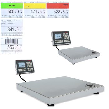 Geeichte Tischwaage mit alphanumerischem Edelstahl-Anzeigegerät mit Farbdisplay Soehnle Professional 749x (7490, 7491, 7492, 7493, 7494)