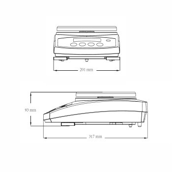 Geeichte Präzisionswaage Ohaus PR Series Precision PR1602M