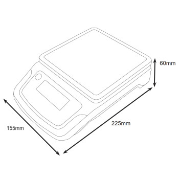 Kompaktwaage mit Akkubetrieb AE ADAM CBX 1201