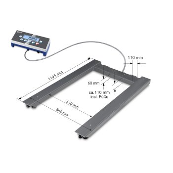 Eichfähige Palettenwaage Kern UID 1500K-1M
