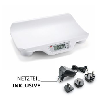 Set Babywaage ADE M112600 mit Tasche, großer Wiegefläche, Netz- & Batteriebetrieb