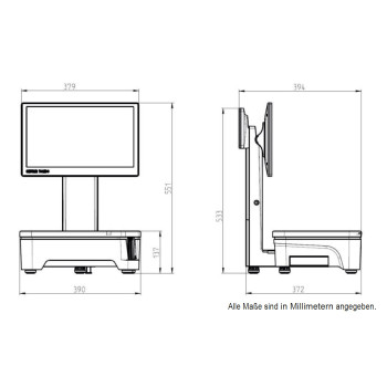 Bon- und Etikettierwaage mit WLAN und TSE METTLER TOLEDO bTouch
