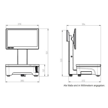 Bon- und Etikettierwaage mit WLAN und TSE METTLER TOLEDO bTouch 30 kg 7"