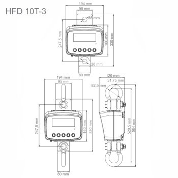 Hochauflösende Kranwaage Kern HFD