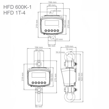 Hochauflösende Kranwaage Kern HFD