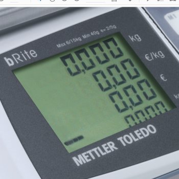 Preisrechnende Handelswaage mit Taraanzeige METTLER TOLEDO bRite Advanced Compact 12 kg / 2 g