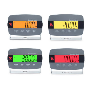 Robuste Plattformwaage mit Kabelanzeige mit Ampelfunktion Ohaus Defender i-D33P300B1V3-K