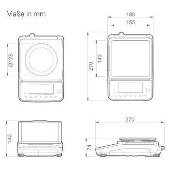 Flache eichfähige Präzisionswaage mit USB Schnittstelle CAS XE-3000-MS