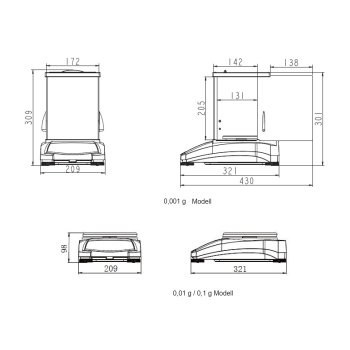 Eichfähige Präzisionswaage Ohaus Pioneer Precision