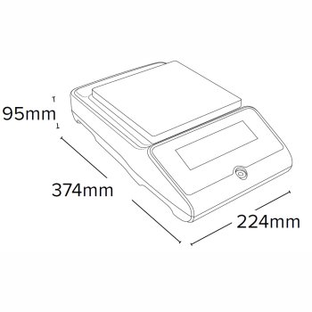 Präzisionswaage aeADAM Luna LTB 2602e