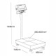 Geeichte abwaschbare Bodenwaage mit RS-232 Schnittstelle AE ADAM Gladiator GGL 150M