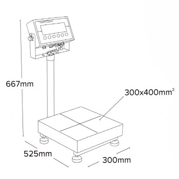 Abwaschbare Tischwaage mit RS-232 Schnittstelle AE ADAM Gladiator GGB 35