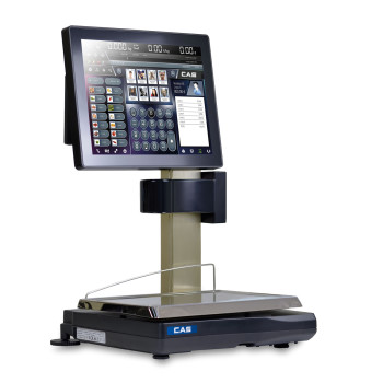 Bondruckende Ladenwaage mit großem Touchscreen und TSE-Option CAS EVO-T-20I 30 kg / 5 - 10 g 9" Kundendisplay