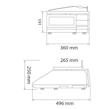 Laden- und Etikettierwaage mit Touchscreen und TSE-Option CAS iCP-K-10