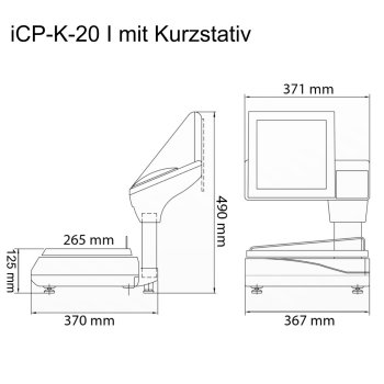 Laden- und Etikettierwaage mit Touchscreen und TSE-Option CAS iCP-K-10