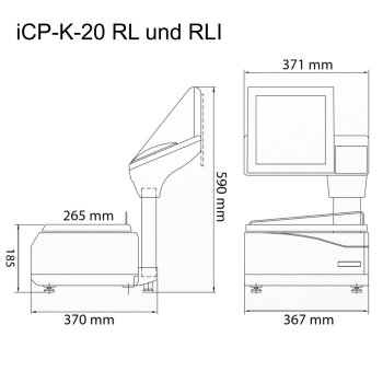 Laden- und Etikettierwaage mit Touchscreen und TSE-Option CAS iCP-K-10