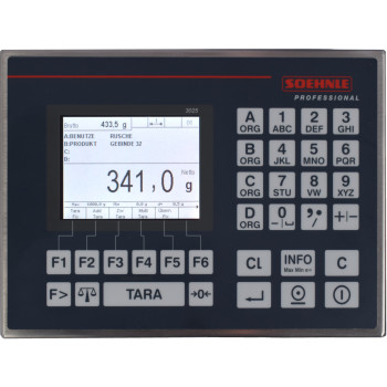 Geeichte Tischwaage mit alphanumerischem Edelstahl-Anzeigegerät und Farbdisplay Soehnle Professional 7493.05.110