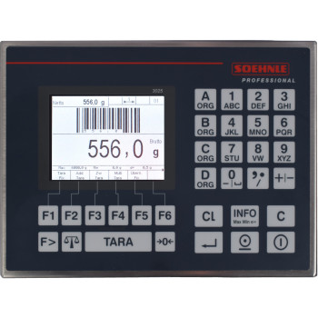 Geeichte Tischwaage mit alphanumerischem Edelstahl-Anzeigegerät und Farbdisplay Soehnle Professional 7491.12.110