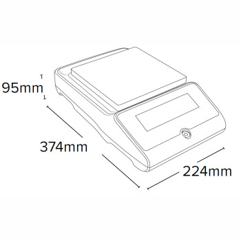 Präzisionswaage aeADAM Luna LBB 8001e