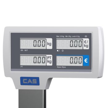 Geeichte preisrechnende Ladenwaage mit 4. Anzeige für Handtara CAS ERP-4D-15