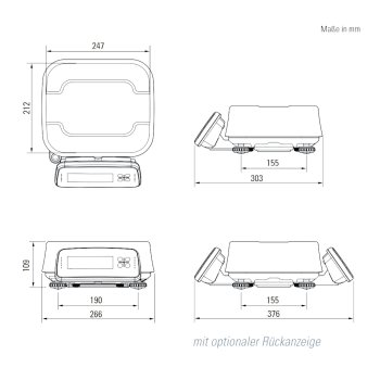 Eichfähige Kompaktwaage Schutzklasse IP69K CAS FW500 