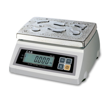 Geeichte Kompaktwaage Schutzklasse IP66 CAS SWWP-5R mit...